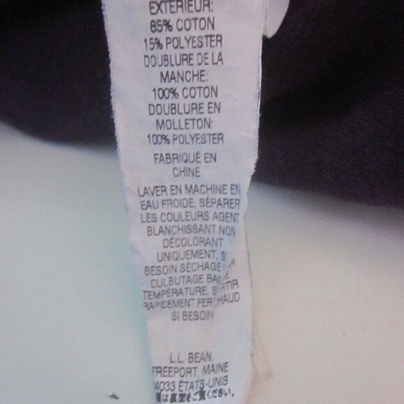 L.L.Bean Womens Size S Cotton Blend Full Zip Purple Hoodie Fleece Zip Up Jacket - Picture 9 of 12